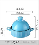 Blue Round Cooking Saucepan Multifunctional Pot