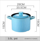 Blue Round Cooking Saucepan Multifunctional Pot