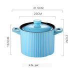 Blue Round Cooking Saucepan Multifunctional Pot