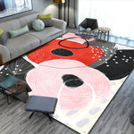 Black Gold Marble Modern Luxury Living Room Bedroom Carpet