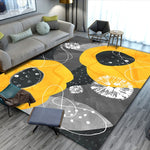 Black Gold Marble Modern Luxury Living Room Bedroom Carpet